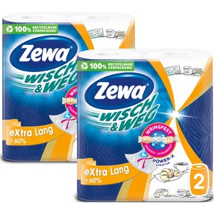 Prosoape de hartie ZEWA Wisch&Weg Design, 2 straturi, 4 role, 288 foi