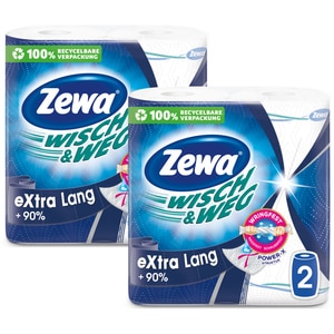 Prosoape de hartie ZEWA Wisch&Weg Original Extra Long, 2 straturi, 4 role, 344 foi