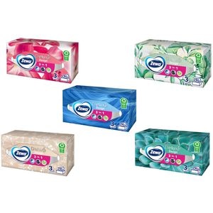 Servetele faciale ZEWA Deluxe Design, 3 straturi, 90 bucati, bax 18 cutii