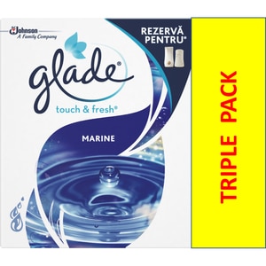 Pachet rezerve odorizant GLADE Touch & Fresh Marine, 3x10ml