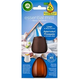 Rezerva pentru difuzor de parfum cu uleiuri esentiale AIR WICK Aroma Mist, Asternuturi proaspete si Orhidee Alba, 20 ml