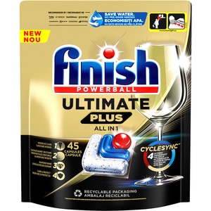 Detergent pentru masina de spalat vase FINISH Ultimate Plus, 45 capsule