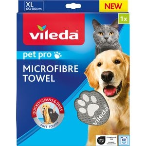 Prosop microfibra VILEDA Pet Pro XL, 65 x 100 cm, gri