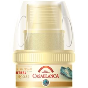 Crema solida pentru pantofi CASABLANCA Shine & Care, neutru, 50 ml
