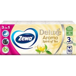 Servetele nazale ZEWA Deluxe Spirit of tea, 3 straturi, 10 pachete