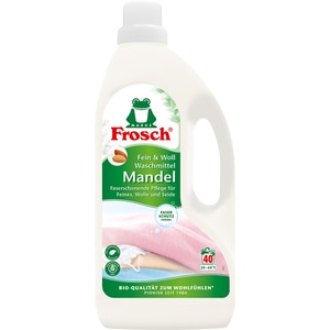 Detergent lichid tesaturi delicate si lana FROSCH, Ulei de migdale, 1.5 l