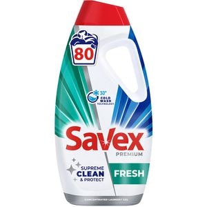 Detergent lichid SAVEX Premium Fresh, 3.6 l, 80 spalari