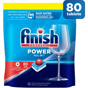 Detergent pentru masina de spalat vase FINISH Power All in One, 80 tablete