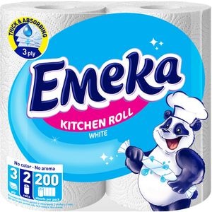 Prosoape de hartie EMEKA White, 3 straturi, 2 role, 400 foi