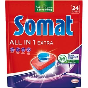 Detergent pentru masina de spalat vase SOMAT All in One Extra, 24 tablete