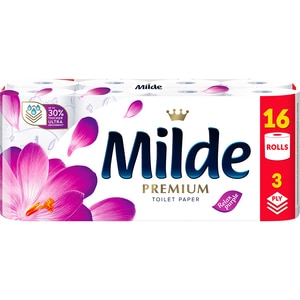 Hartie igienica MILDE Relax Purple, 3 straturi, 16 role
