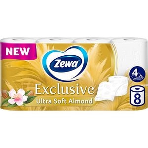 Hartie igienica ZEWA Exclusive Almond Milk, 4 straturi, 8 role