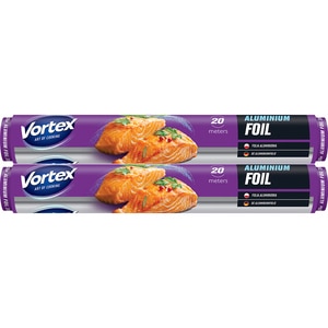Folie alimentara din aluminiu VORTEX KPOF0010, 20 m, 2 bucati