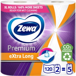 Prosoape de hartie ZEWA Extra Long, 2 straturi, 2 role, 120 foi