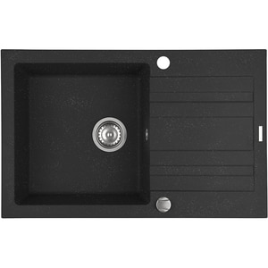 Chiuveta bucatarie PYRAMIS Altexia Buster 79, 1 cuva, picurator reversibil, compozit granit, negru