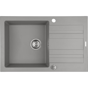 Chiuveta bucatarie PYRAMIS Altexia Buster 79, 1 cuva, picurator reversibil, compozit granit, gri