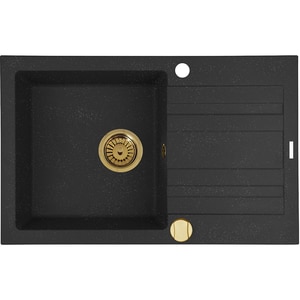 Chiuveta bucatarie PYRAMIS Altexia 79, 1 cuva, picurator reversibil, compozit granit, negru