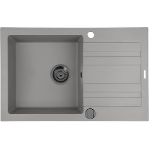 Chiuveta bucatarie PYRAMIS Altexia 79, 1 cuva, picurator reversibil, compozit granit, gri