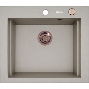 Chiuveta bucatarie PYRAMIS Altexia Square 57, 1 cuva, compozit granit, bej
