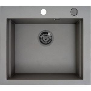 Chiuveta bucatarie PYRAMIS Altexia Square 57, 1 cuva, compozit granit, gri