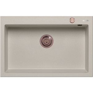 Chiuveta bucatarie PYRAMIS Altexia Square 76, 1 cuva, compozit granit, bej