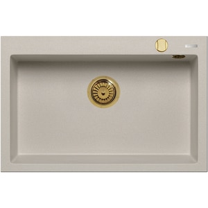 Chiuveta bucatarie PYRAMIS Altexia Square 76, 1 cuva, compozit granit, bej