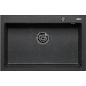 Chiuveta bucatarie PYRAMIS Altexia Square 76, 1 cuva, compozit granit, negru