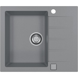 Chiuveta bucatarie ALVEUS Cadit 10 G81, 1 cuva, picurator reversibil, compozit granit, gri