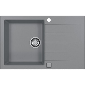 Chiuveta bucatarie ALVEUS Cadit 20 G81, 1 cuva, picurator reversibil, compozit granit, gri