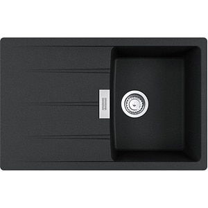 Chiuveta bucatarie FRANKE Centro CNG 611-78, 1 cuva, picurator reversibil, granit, negru lucios