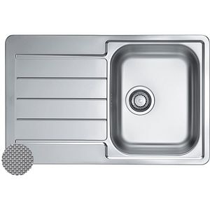 Chiuveta bucatarie ALVEUS Line 80 Leinen, cuva dreapta, inox, sifon inclus