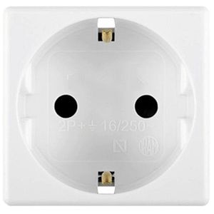 Priza Schuko VISION, 45 x 45mm, alb