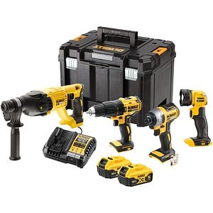 Set 4 unelte DEWALT DCK440P2T TSTAK, 18V, 2x5Ah, 3200RPM, 170Nm