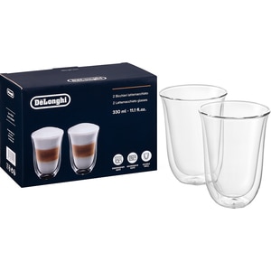 Set pahare cafea DELONGHI LATTEMACC, 2 piese, 330 ml, sticla