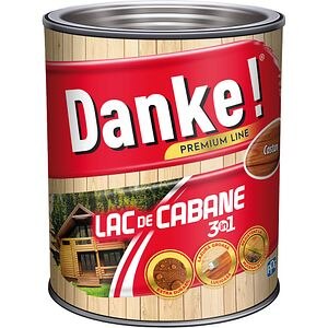 Lac de cabane 3in1 DANKE, pe baza de rasina alchidica, 2.5L, maro castan