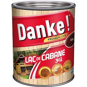Lac de cabane 3in1 DANKE, pe baza de rasina alchidica, 2.5L, maro cedru