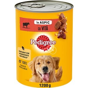 Hrana umeda pentru caini PEDIGREE, Adult, Vita in aspic, 1200g
