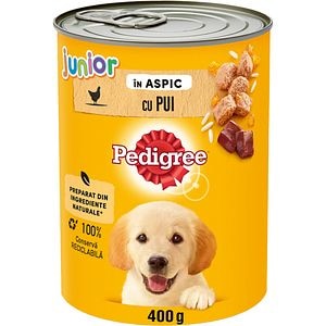 Hrana umeda pentru caini PEDIGREE, Junior, Pui in aspic, 400 g