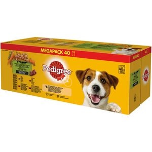 Hrana umeda pentru caini PEDIGREE, Adult, Megapack, 40 x 100g