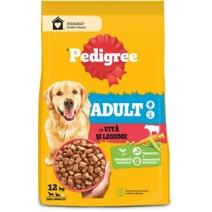 Hrana uscata pentru caini PEDIGREE, Adult, Vita si legume, 12 kg