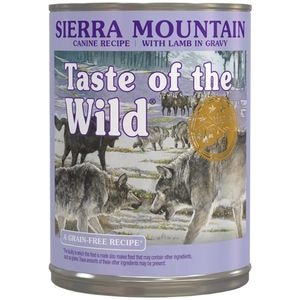 Hrana umeda pentru caini TASTE OF THE WILD Sierra Mountain, Adult, Miel si Pui, 12 x 390 g