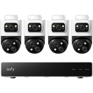 Kit supraveghere video EUFYCAM S4 Max, 4 camere, 4K Ultra HD, 16 canale, alb