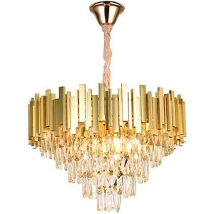 Candelabru ERSTE Cristal, E14, 40W, IP20, auriu