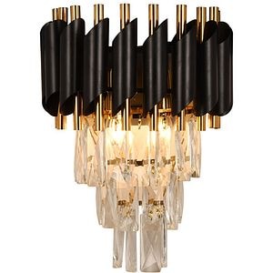 Aplica ERSTE Cristal, E14, 40W, IP20, auriu