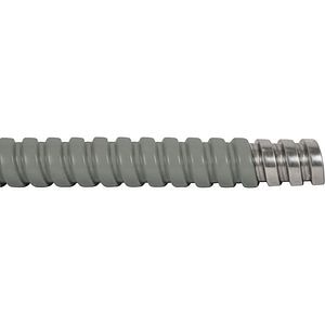Tub flexibil metalic NOVELITE, PVC, 16mm, 25m, gri