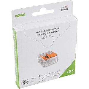 Conector WAGO 221-412, FY / MYF, 2 fire, 0.2 - 4mm2, 16 cleme