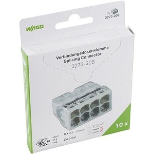 Conector WAGO 2273-208, FY, 8 fire, 0.5 - 2.5mm2, 10 cleme