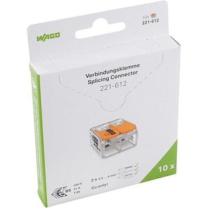 Conector WAGO 221-612, FY / MYF, 2 fire, max 6 mm2, 10 cleme