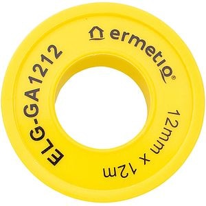 Banda teflon pentru gaz EVERLINE, 12mm x 12m, galben