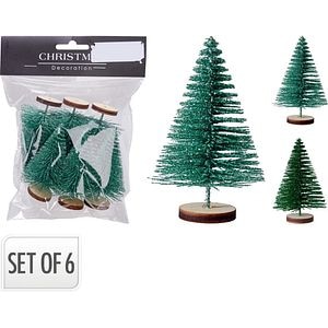 Set braduti decorativi, 6buc, 4x7cm, verde